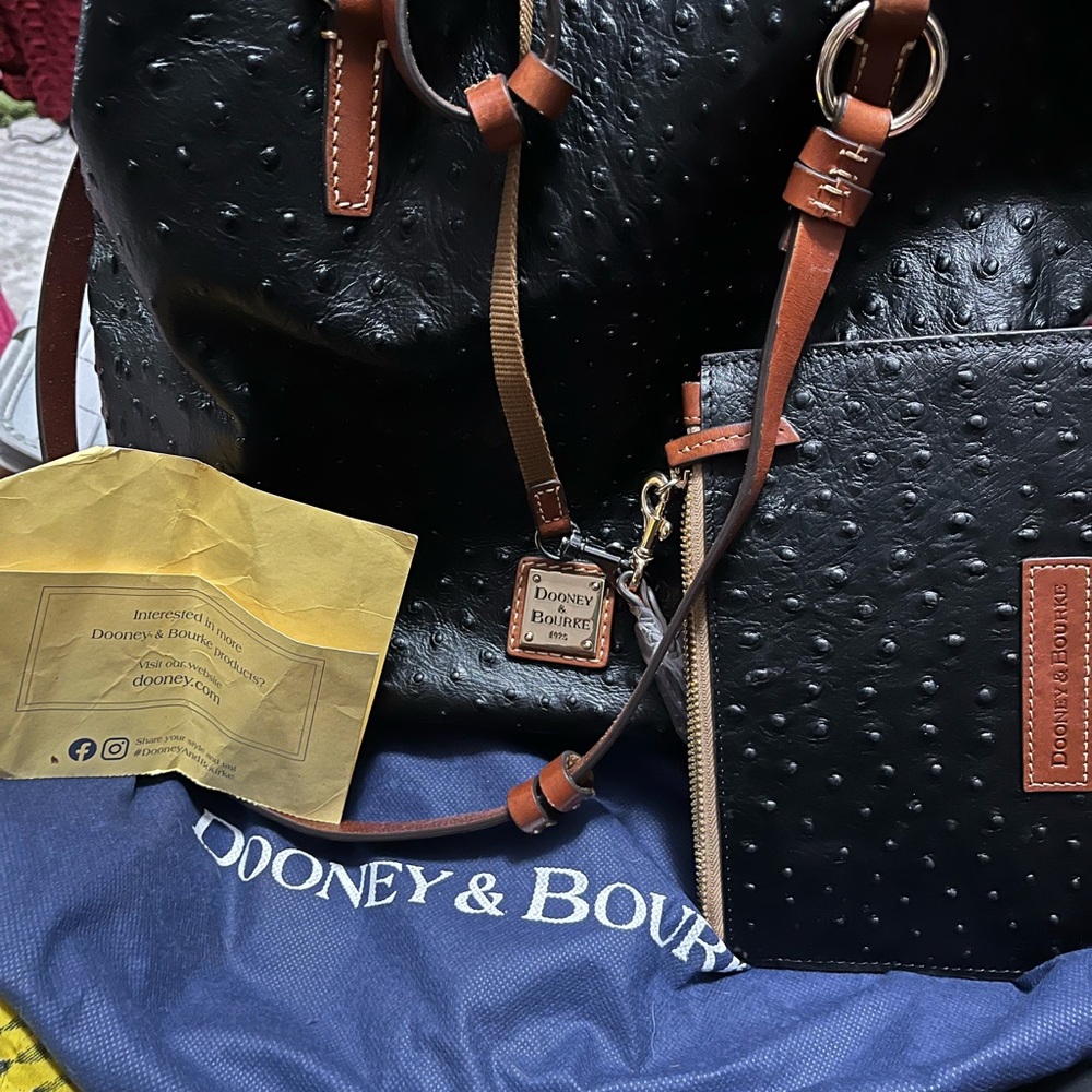 Dooney & Bourke Black and Brown Leather Set